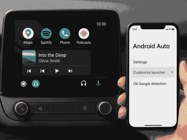 How to change default screen android auto view?
